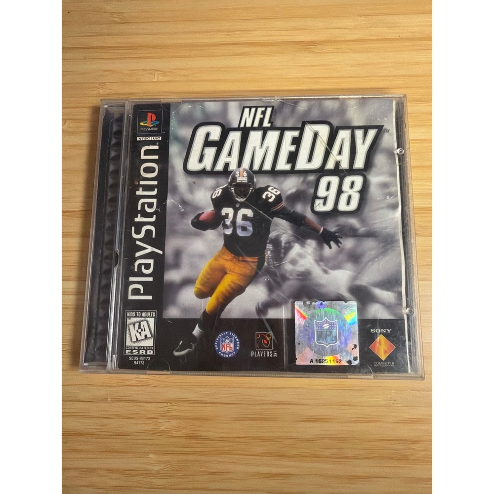 PS1 NFL GameDay 98 CIB Water Damaged Untested Football‎ Game